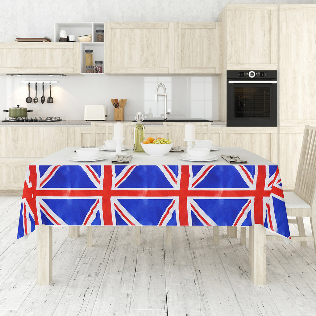 220cm x 130cm King Charles Coronation Union Jack TableCloth