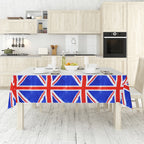 220cm x 130cm King Charles Coronation Union Jack TableCloth