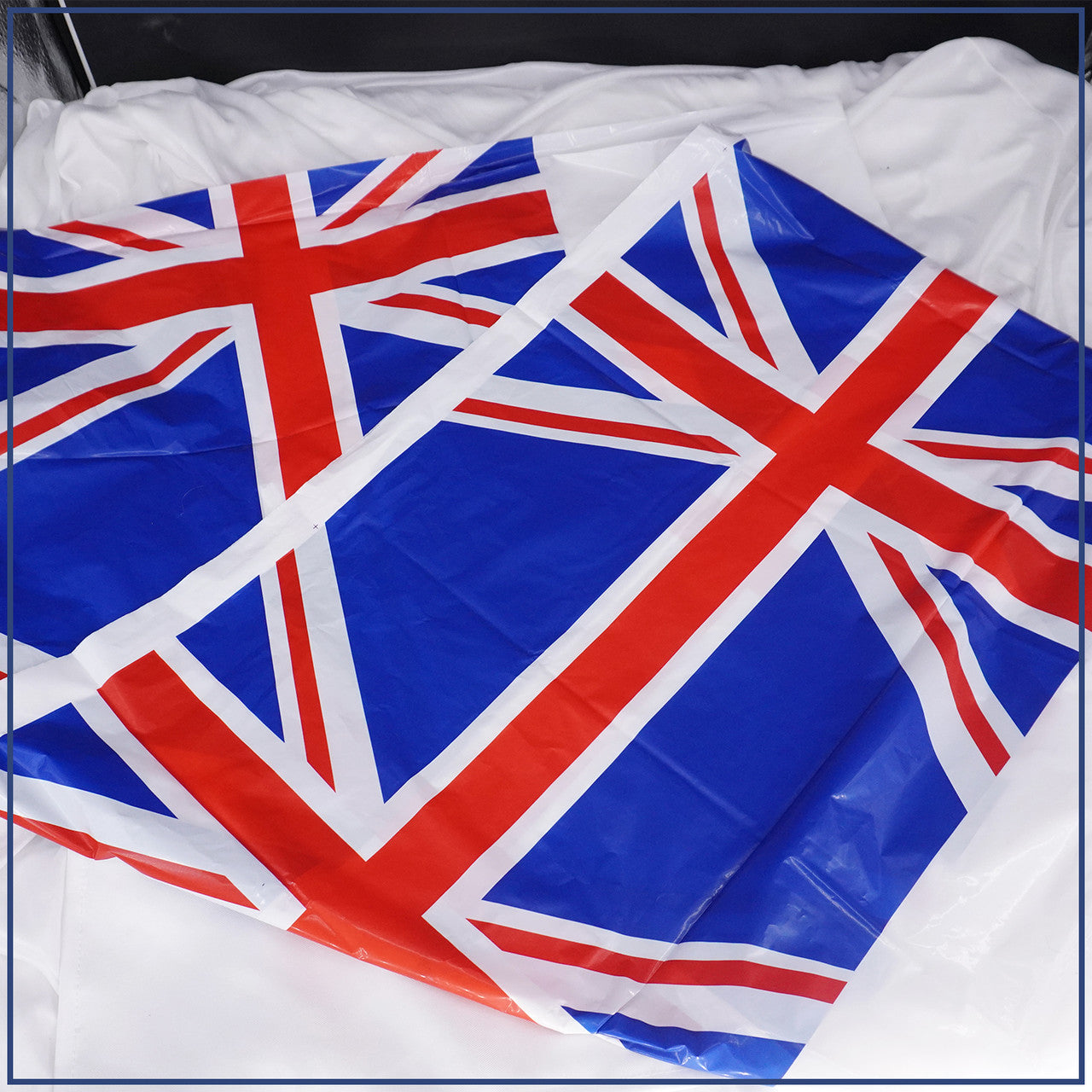 220cm x 130cm King Charles Coronation Union Jack TableCloth