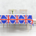 220cm x 130cm King Charles Coronation Union Jack TableCloth