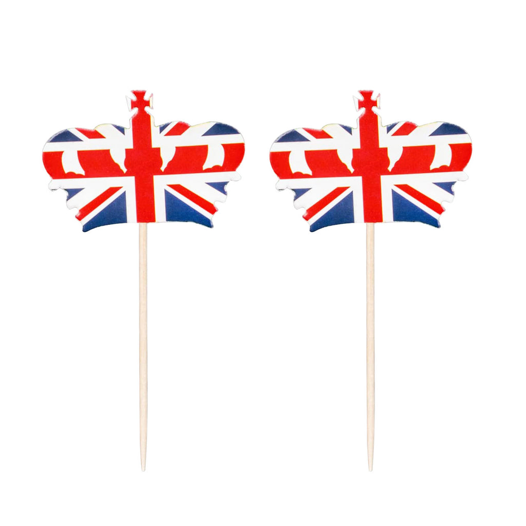 Union Jack Crowns Toothpicks - 30pcs