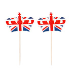 Union Jack Crowns Toothpicks - 30pcs