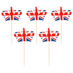 Union Jack Crowns Toothpicks - 30pcs