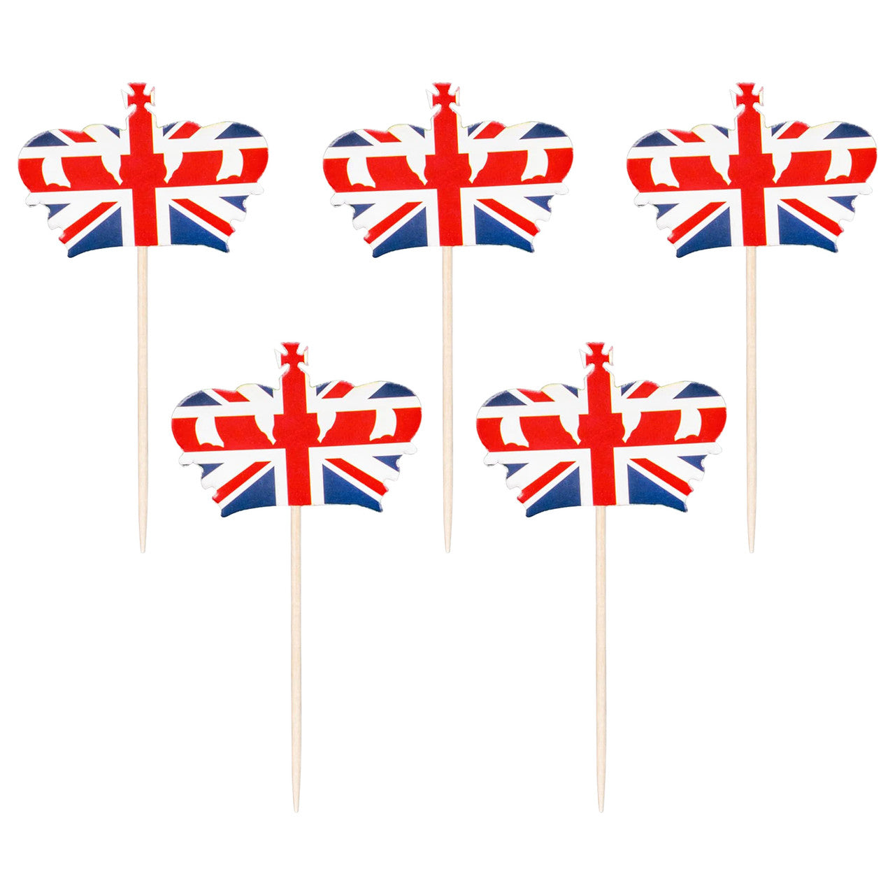 Union Jack Crowns Toothpicks - 30pcs