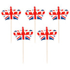 Union Jack Crowns Toothpicks - 30pcs