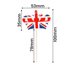 Union Jack Crowns Toothpicks - 30pcs