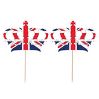 Union Jack Crown Toothpicks - 30pcs