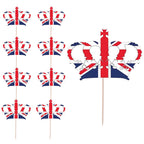 Union Jack Crown Toothpicks - 30pcs