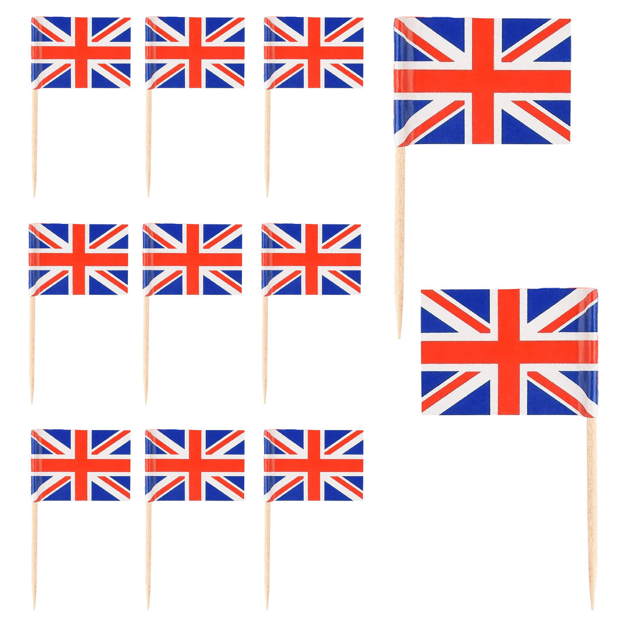 Union Jack Flag Cocktail Sticks (Pack of 50)