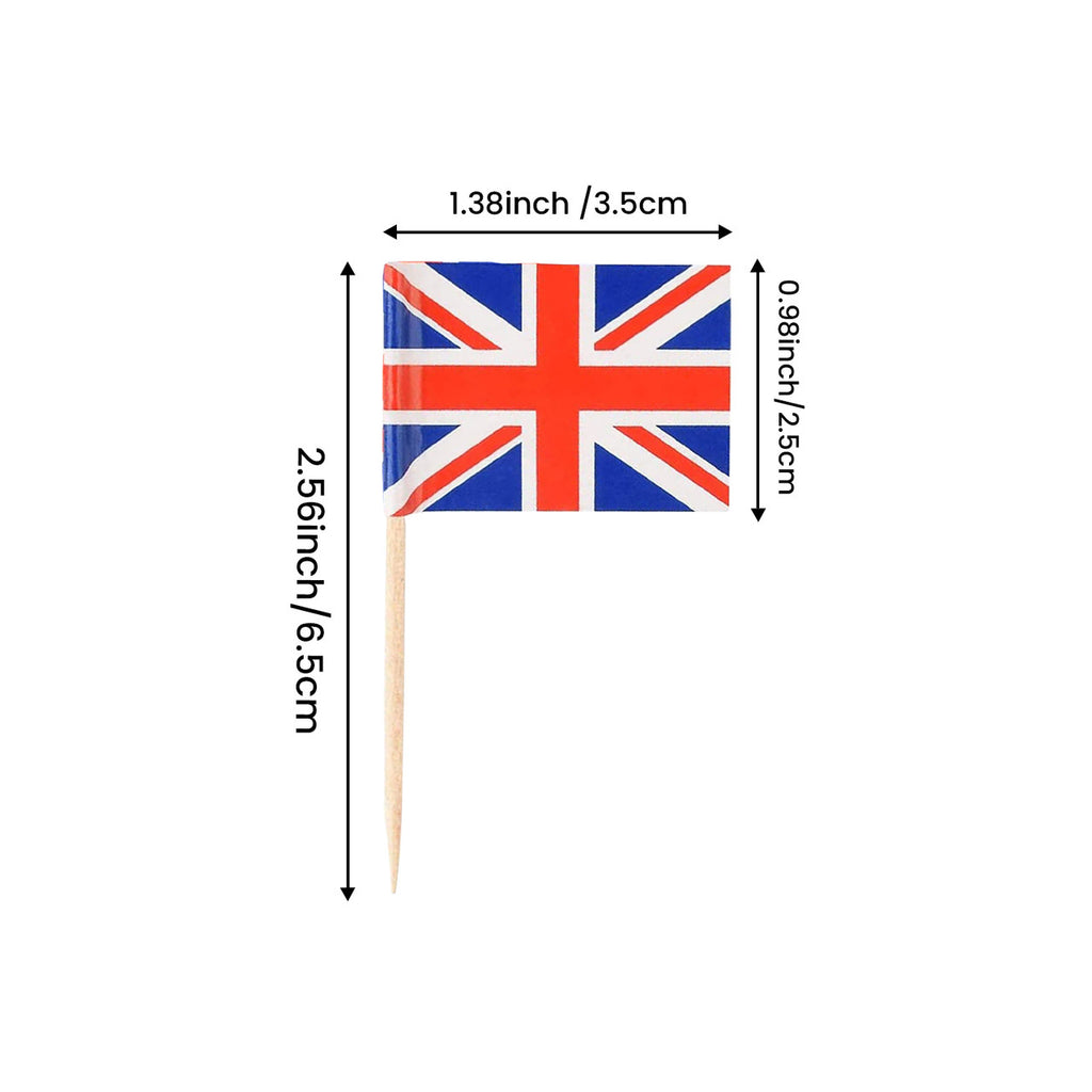 Union Jack Flag Cocktail Sticks (Pack of 50)