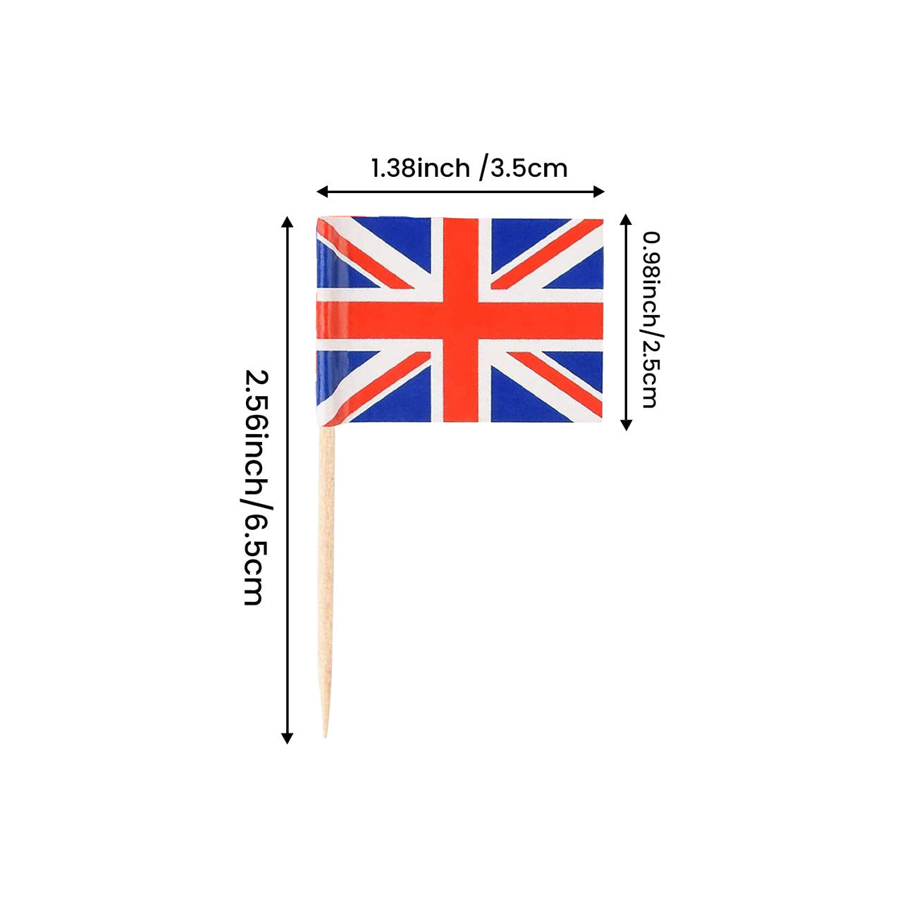 Union Jack Flag Cocktail Sticks (Pack of 50)