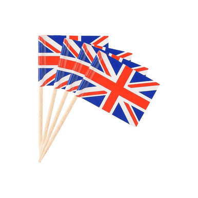 Union Jack Flag Cocktail Sticks (Pack of 50)