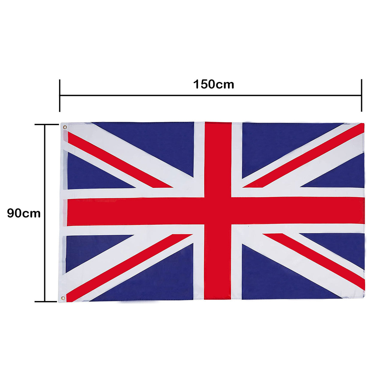 Union Jack Flag with Eyelets (5ft x 3ft)