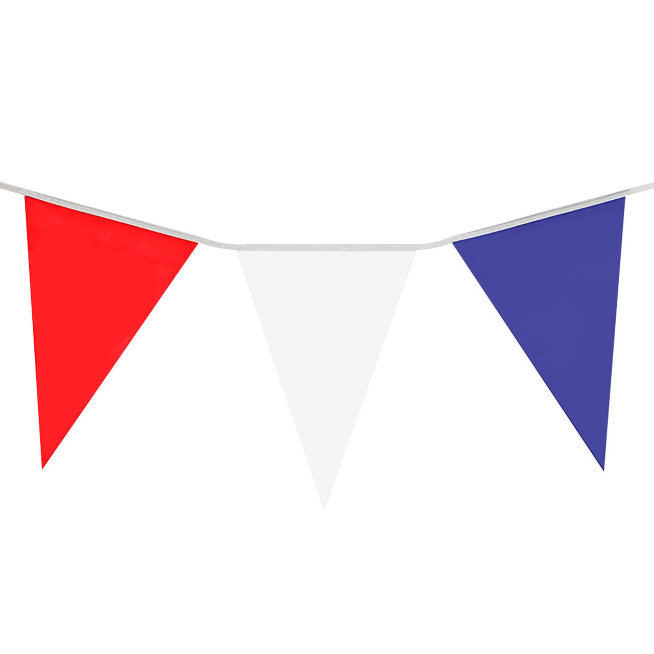 Red, White & Blue PVC Bunting Flags