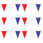 Red, White & Blue PVC Bunting Flags