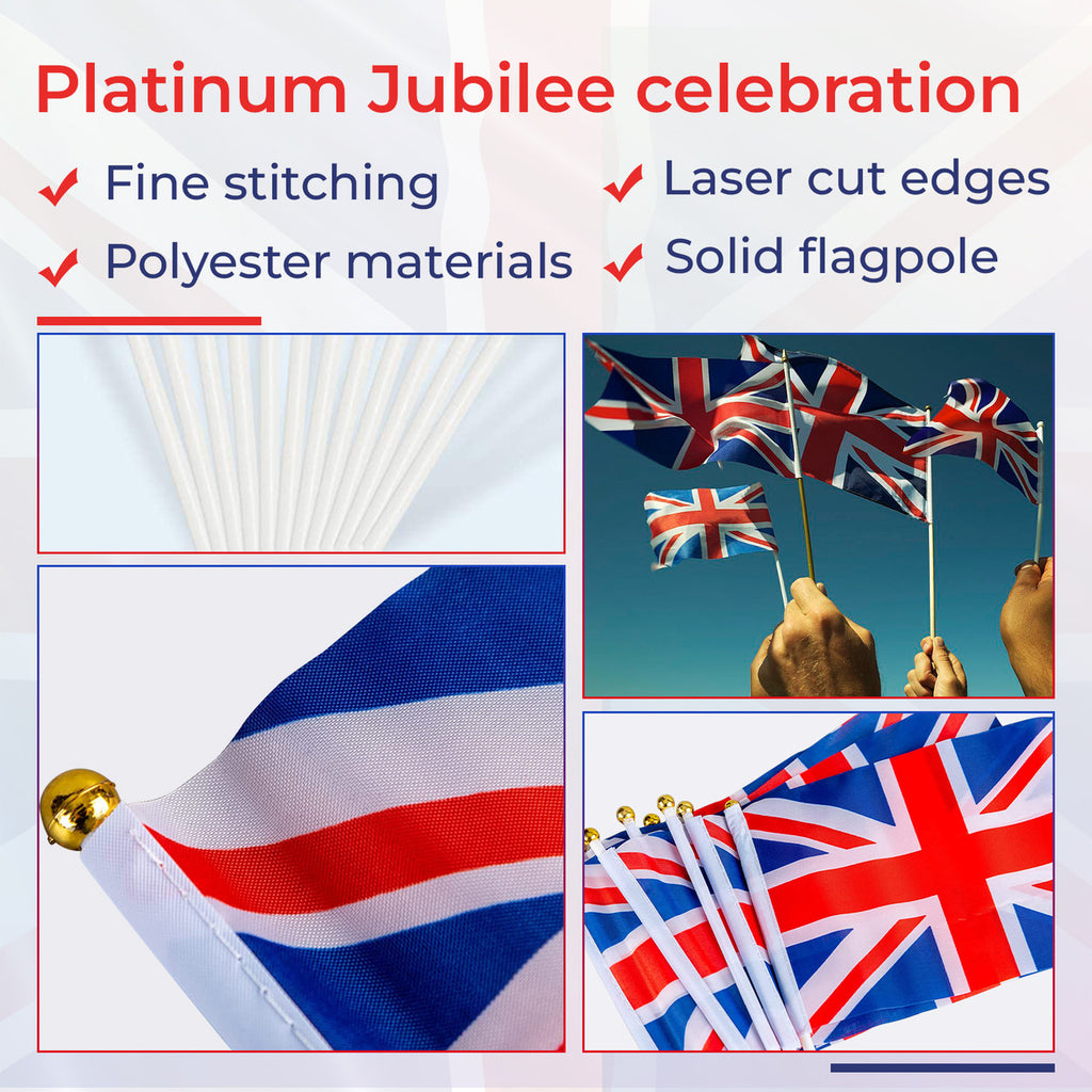 Union Jack Polyester Hand Flags