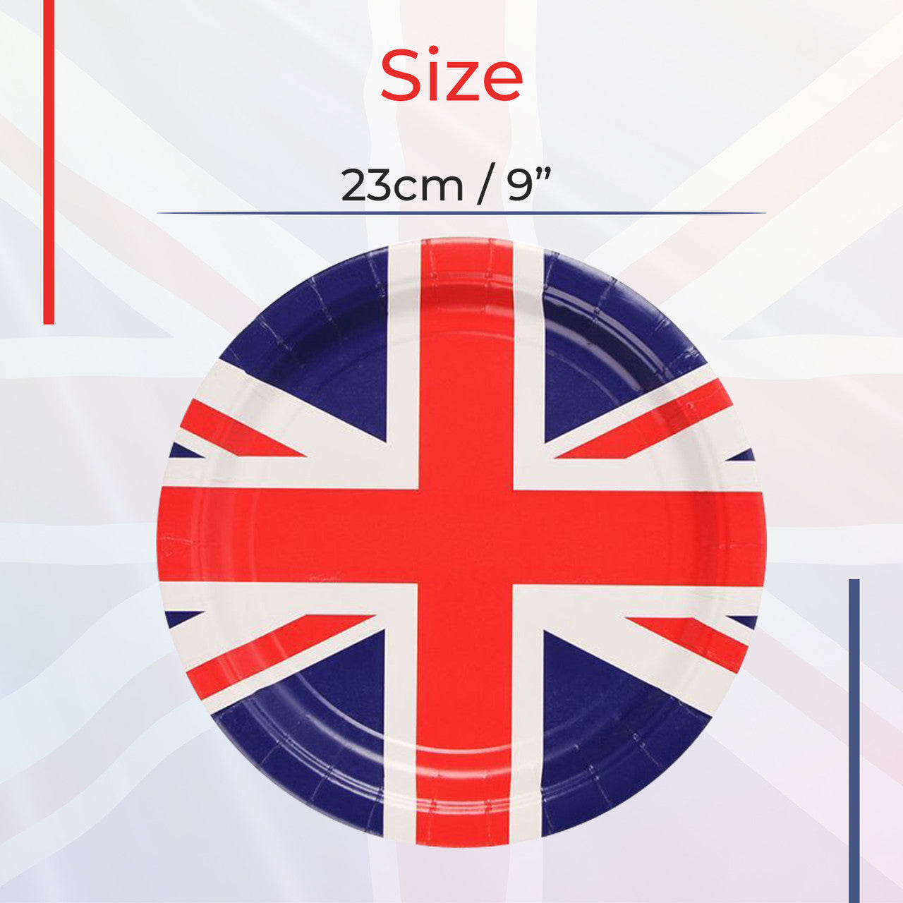 Union Jack Paper Plates - 9 inch