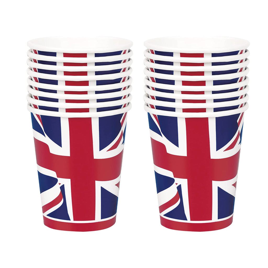 Union Jack Paper Cups - 9oz