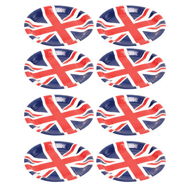Union Jack Paper Dessert Plates -10 pieces