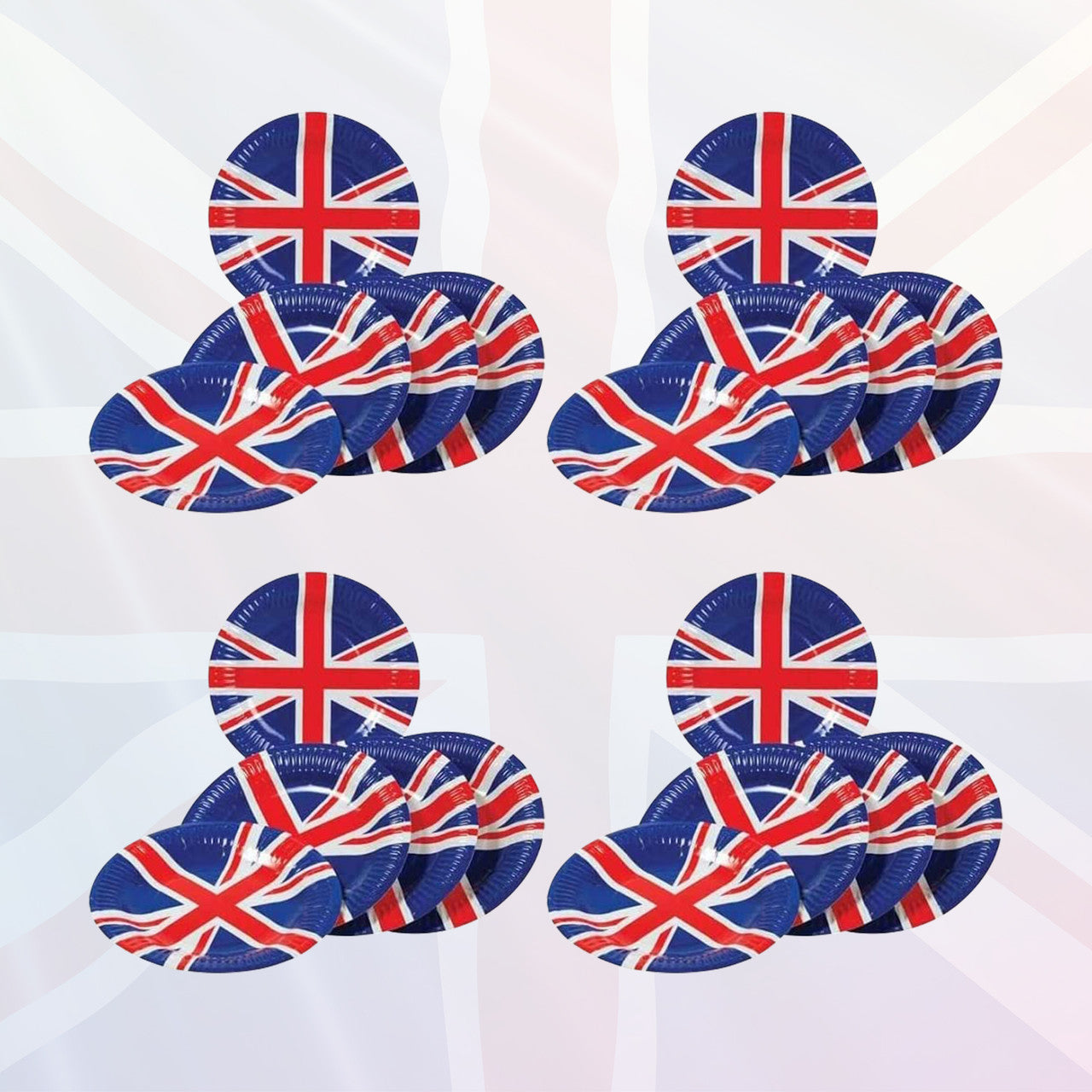 Union Jack Paper Dessert Plates -10 pieces