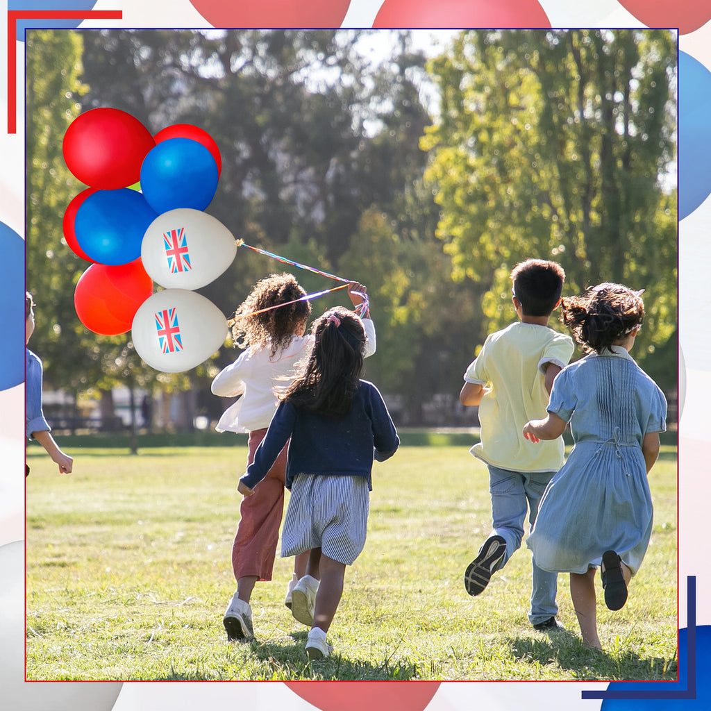 Red, White, Blue & Union Jack Latex Balloons