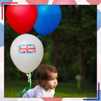 Red, White, Blue & Union Jack Latex Balloons