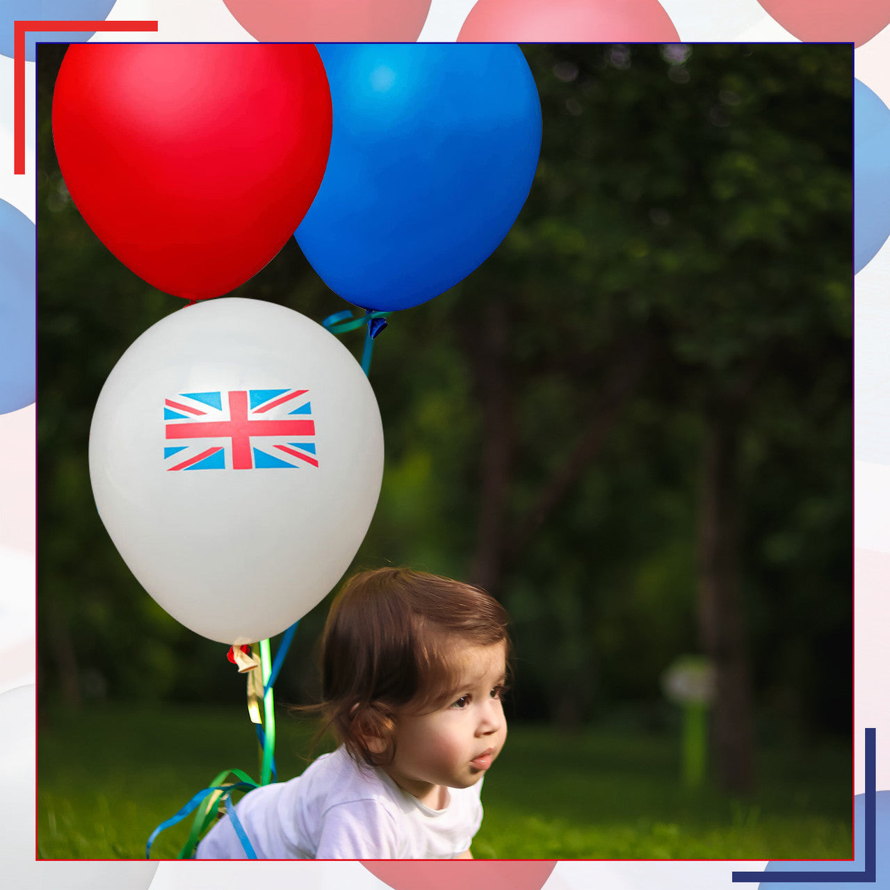 Red, White, Blue & Union Jack Latex Balloons