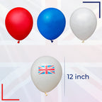 12" Union Jack Flag Latex Balloons