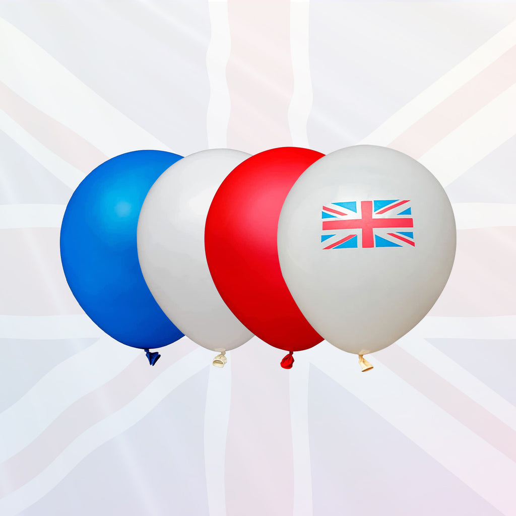 12" Union Jack Flag Latex Balloons