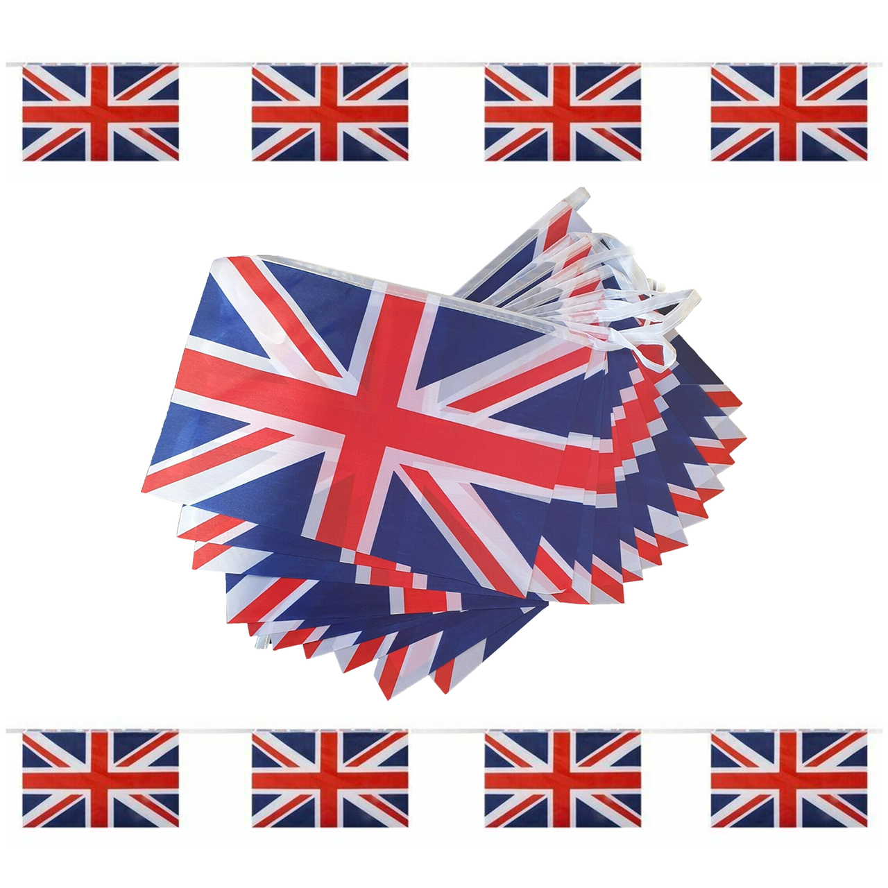 Union Jack Rayon Bunting (Rectangles) - 6m