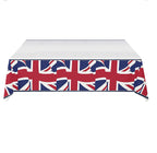 54 Inch x 108 Inch Union Jack Rectangular Plastic Tablecover