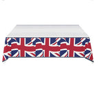 54 Inch x 108 Inch Union Jack Rectangular Plastic Tablecover