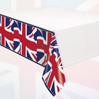 54 Inch x 108 Inch Union Jack Rectangular Plastic Tablecover