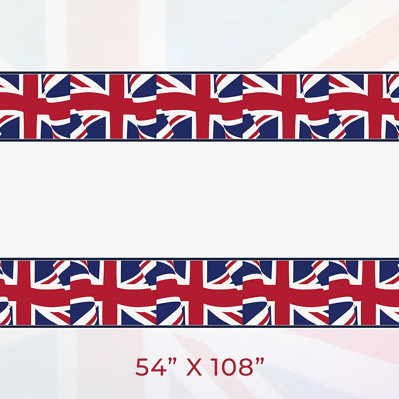 54 Inch x 108 Inch Union Jack Rectangular Plastic Tablecover