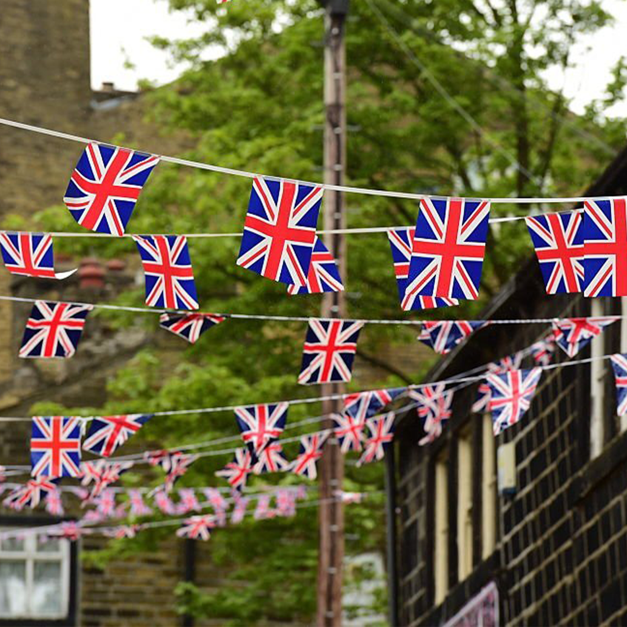 Union Jack Polyester Bunting (Rectangles) - 40m