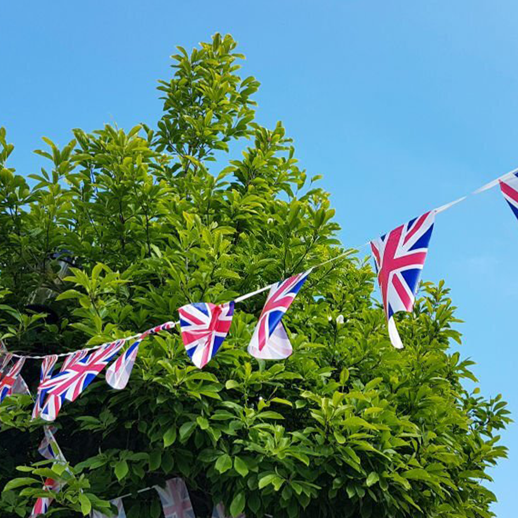Union Jack Polyester Bunting (Rectangles) - 40m