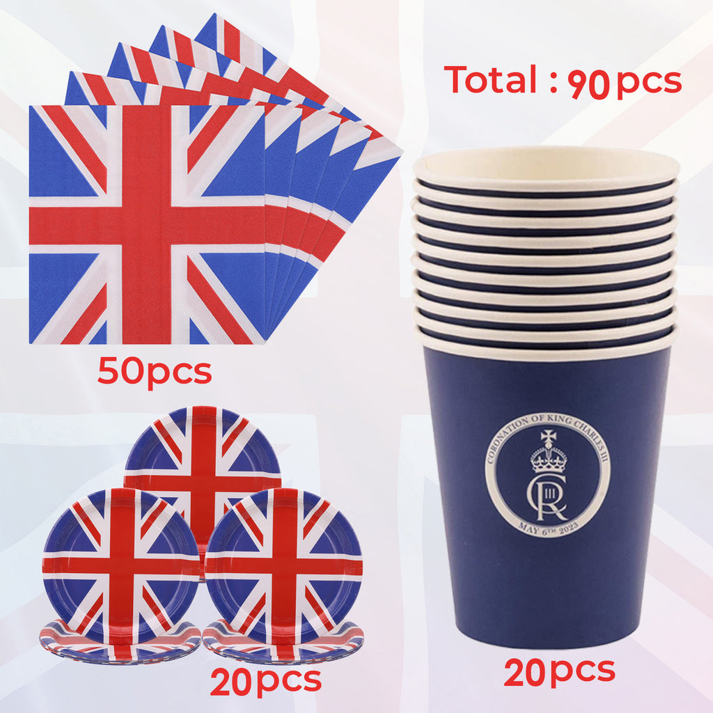 Union Jack Party Set - 90pcs