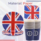 Union Jack Coronation Party Set - 45pcs