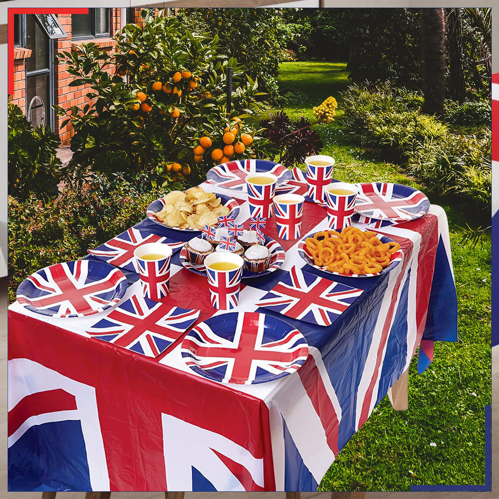 Union Jack Party Supplies Set - 146pcs