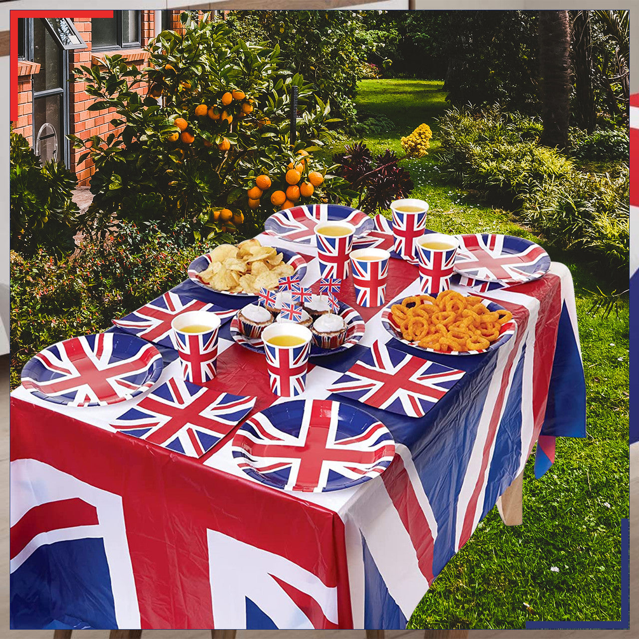 Union Jack Party Supplies Set - 146pcs