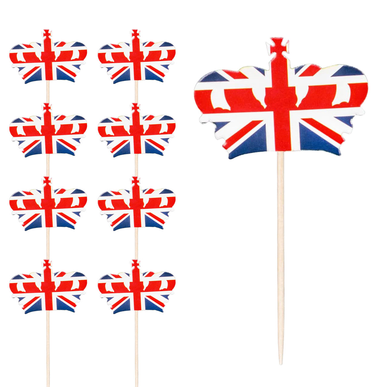 Union Jack Cupcake Cases and Toothpicks - 100pcs