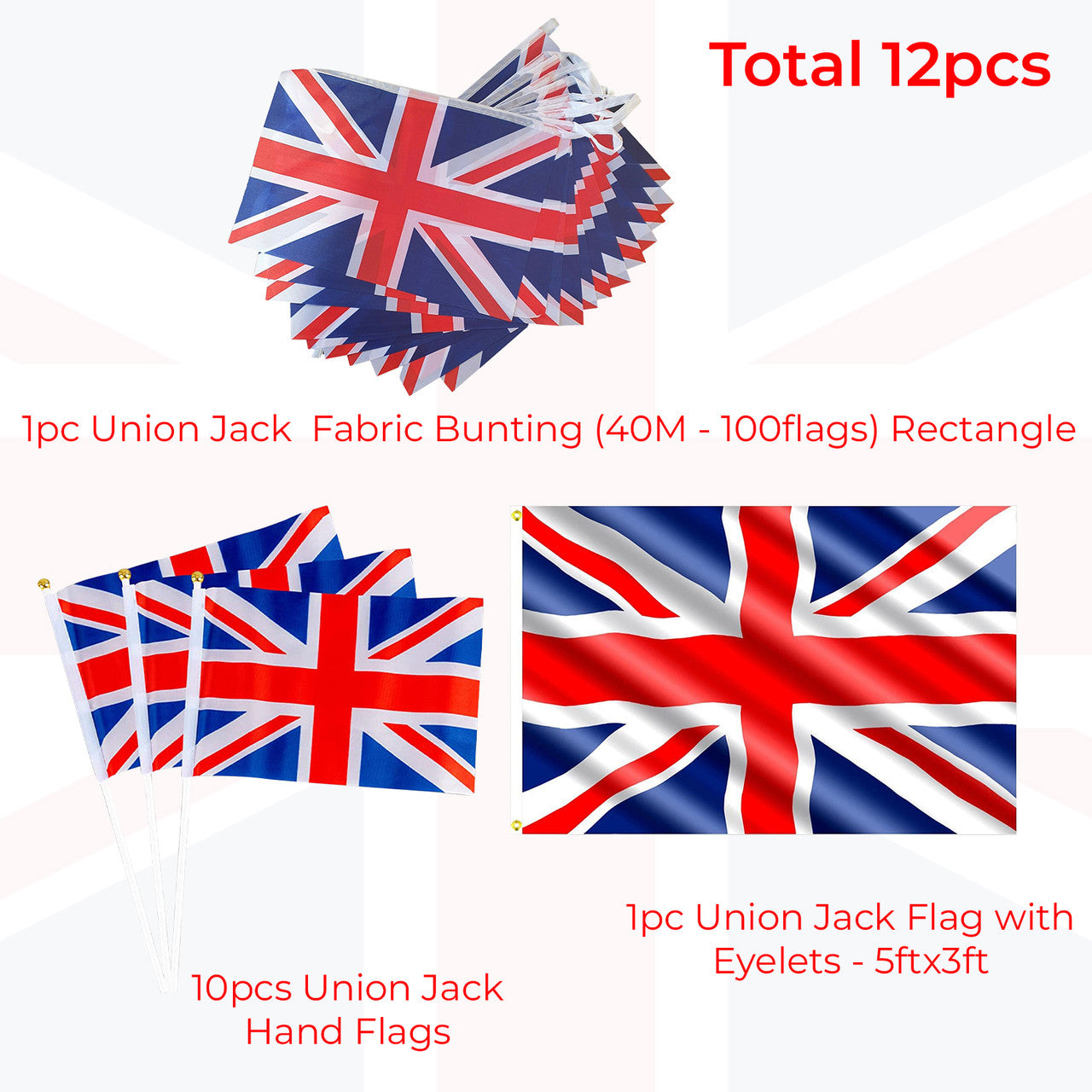 Union Jack Flag Set - Option 2