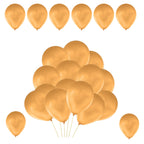 10" Helium-Quality Latex Plain Balloons - Gold