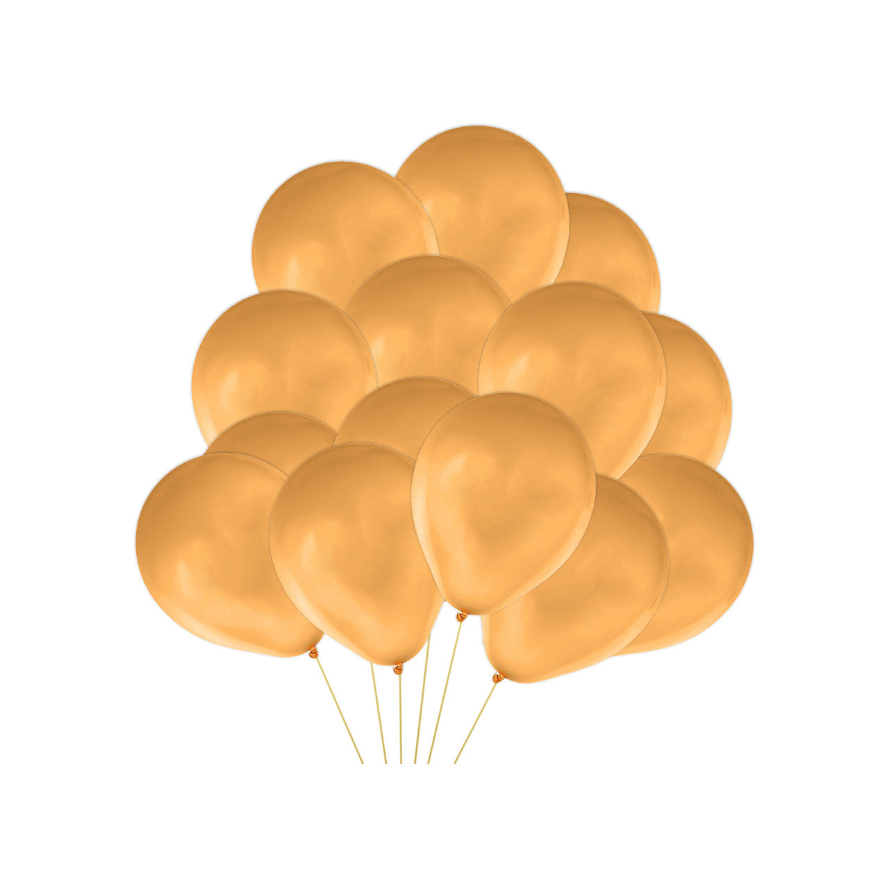 10" Helium-Quality Latex Plain Balloons - Gold