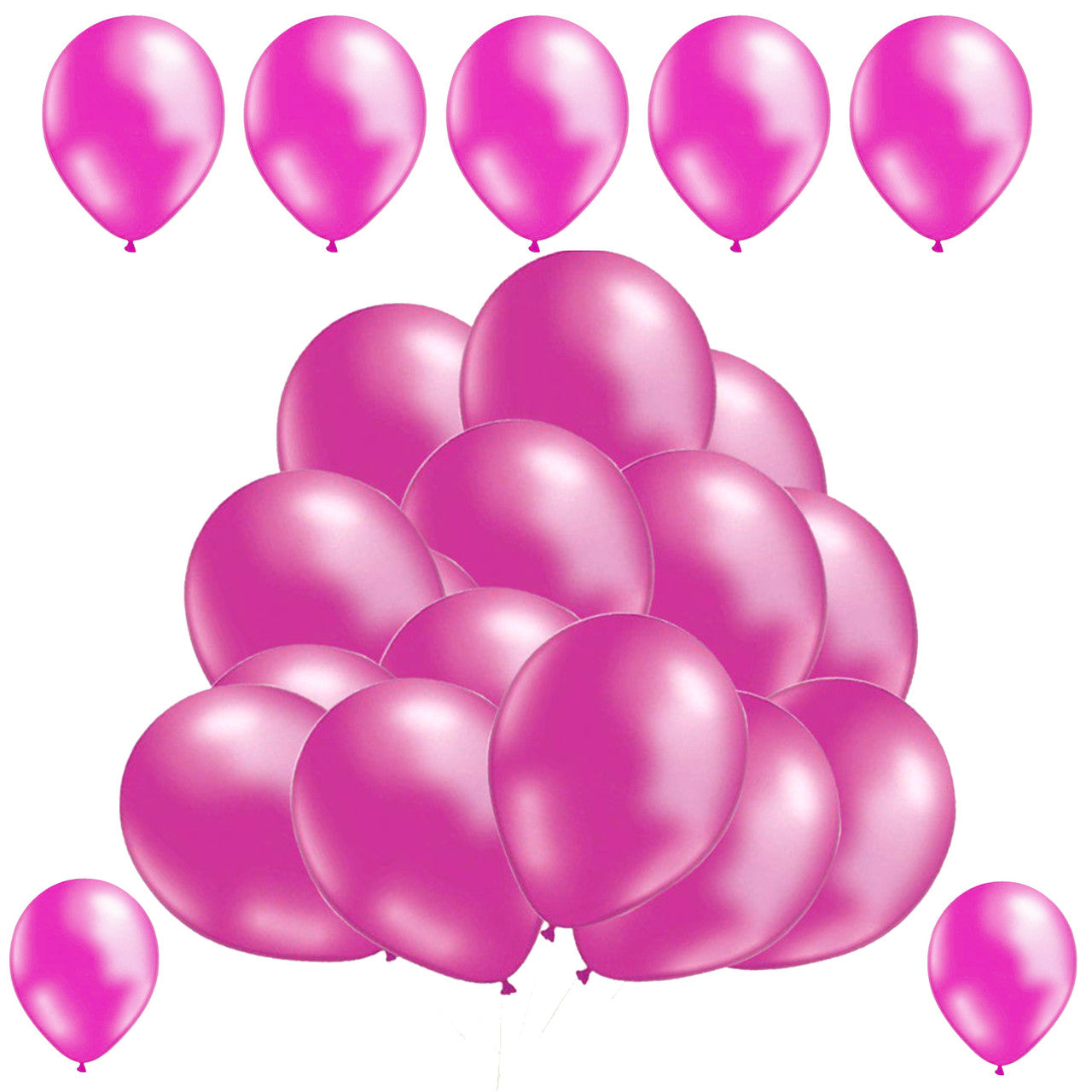 10" Helium-Quality Latex Plain Balloons - Light Rose