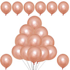 10" Helium-Quality Latex Plain Balloons - Rose Gold