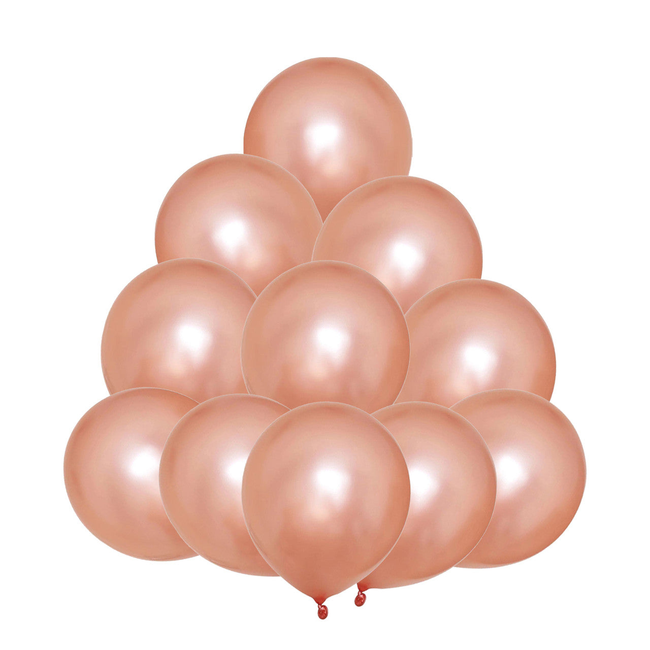 10" Helium-Quality Latex Plain Balloons - Rose Gold