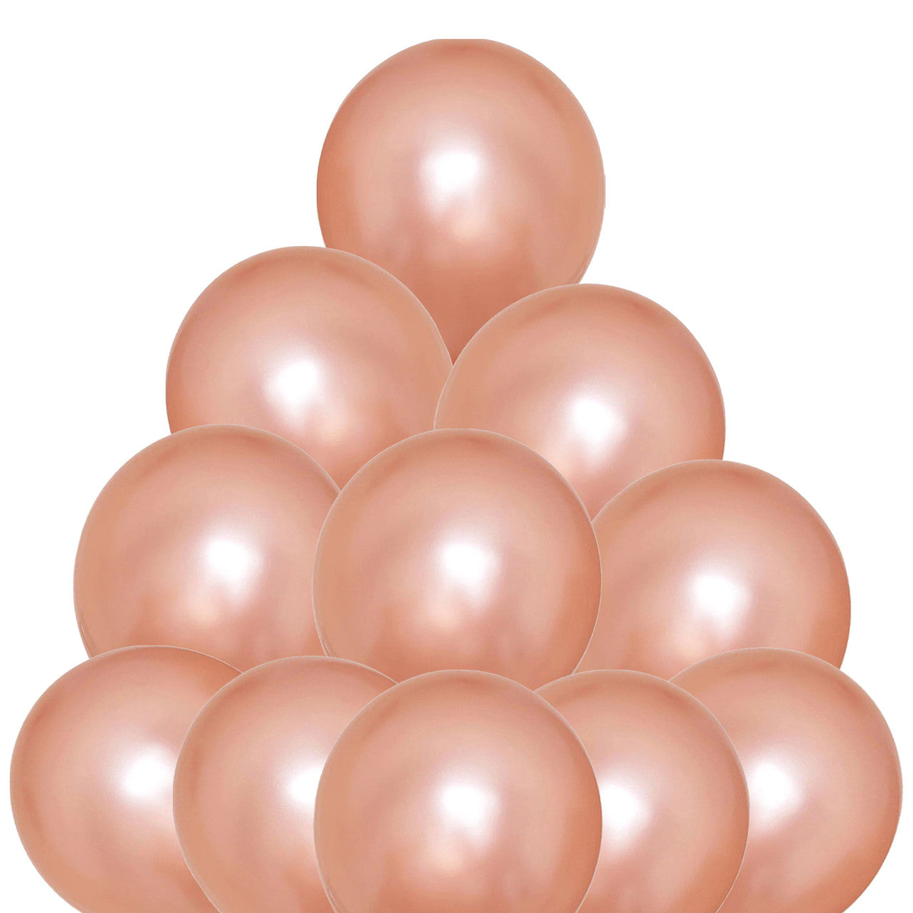 10" Helium-Quality Latex Plain Balloons - Rose Gold