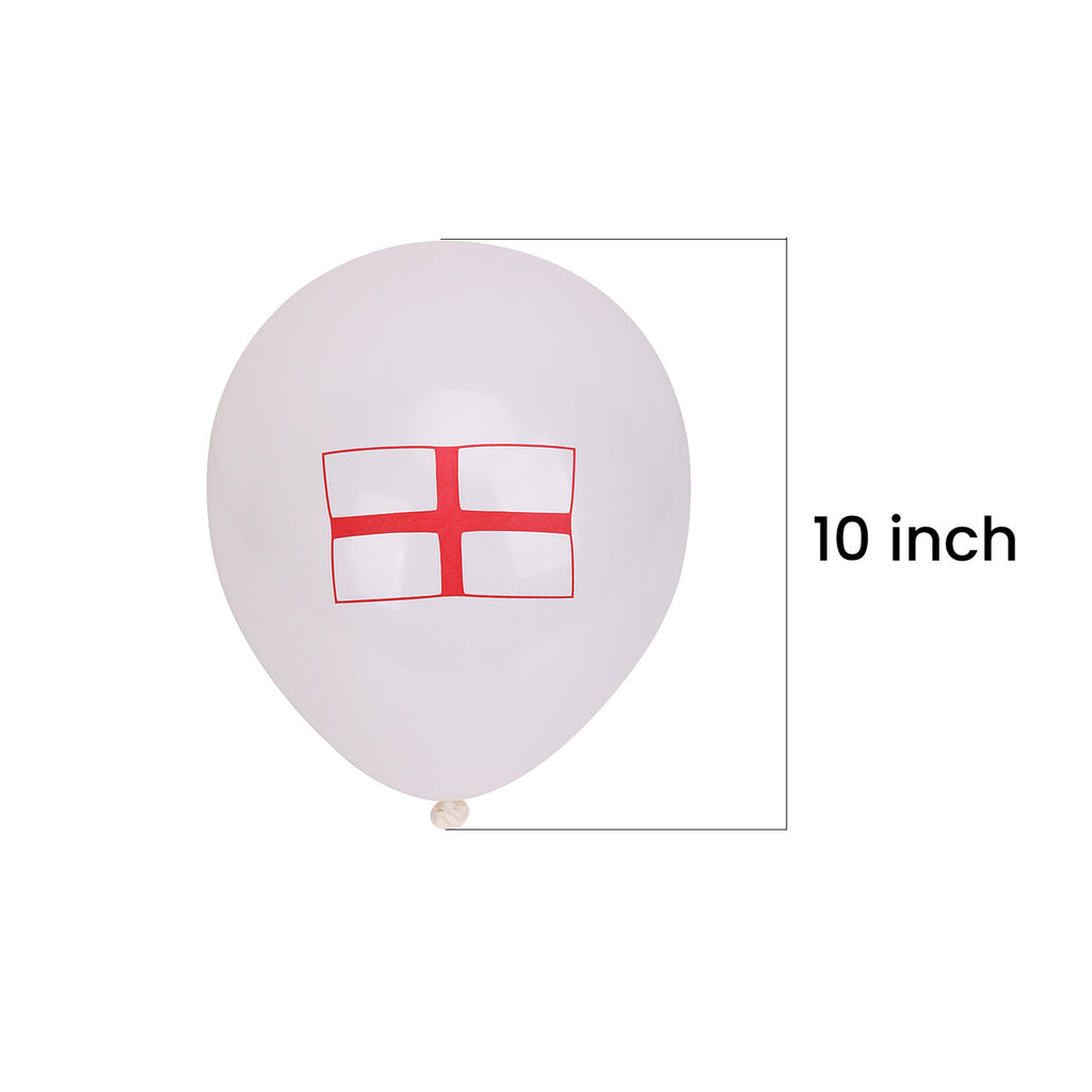 England Flag Latex Balloons - 15pcs