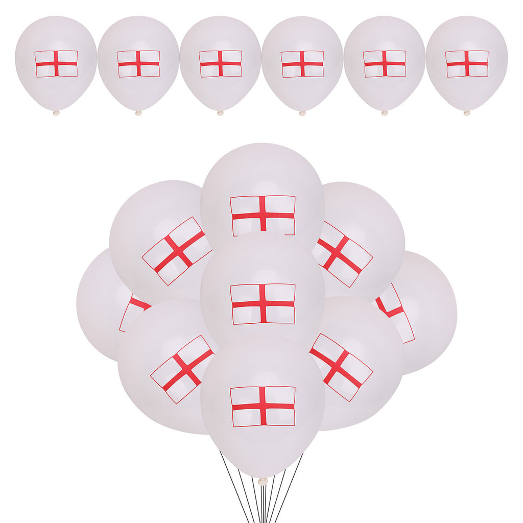 England Flag Latex Balloons - 15pcs